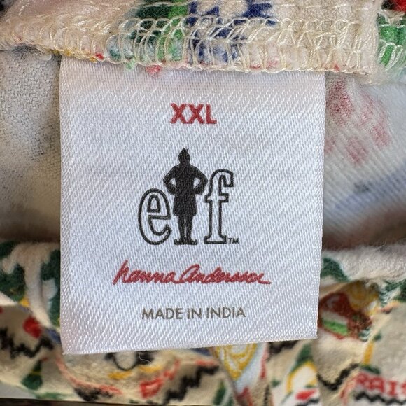 Hanna Andersson Adult Flannel Pajama Pants Elf Fair Isle Size XXL Unisex - Picture 3 of 4